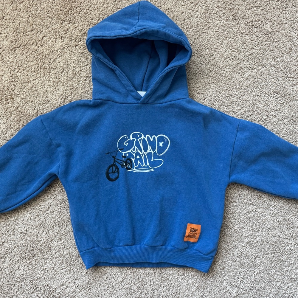 Zara Kids Blue Graphic Hoodie